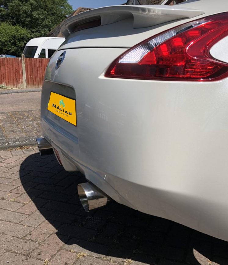 Performance Exhaust Backboxes for Nissan 370Z 3.7 V6, Dual 4.5" Tailpipes