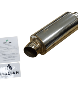 Mirror Finish 3.5" Dolphin tail Rear Exhaust Box 3" inlet