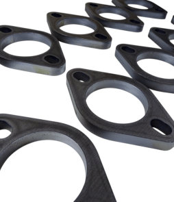 10 PACK - 2.5" (63.5mm) Bore Mild Steel Exhaust Flange with 2 x Elongated Holes, 10mm Thick