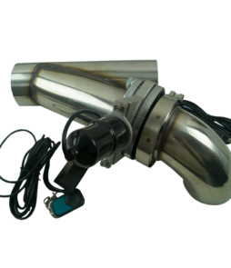 Electric Exhaust Diverter Valve, 2.5" (63mm) Stainless Steel, Quick & Quiet, Cutout