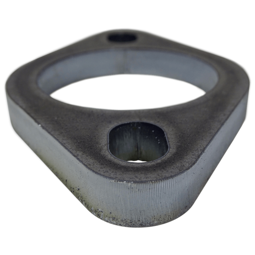 2" Bore Mild Steel Exhaust Flange with 2 x Elongated Holes, 10mm Thick