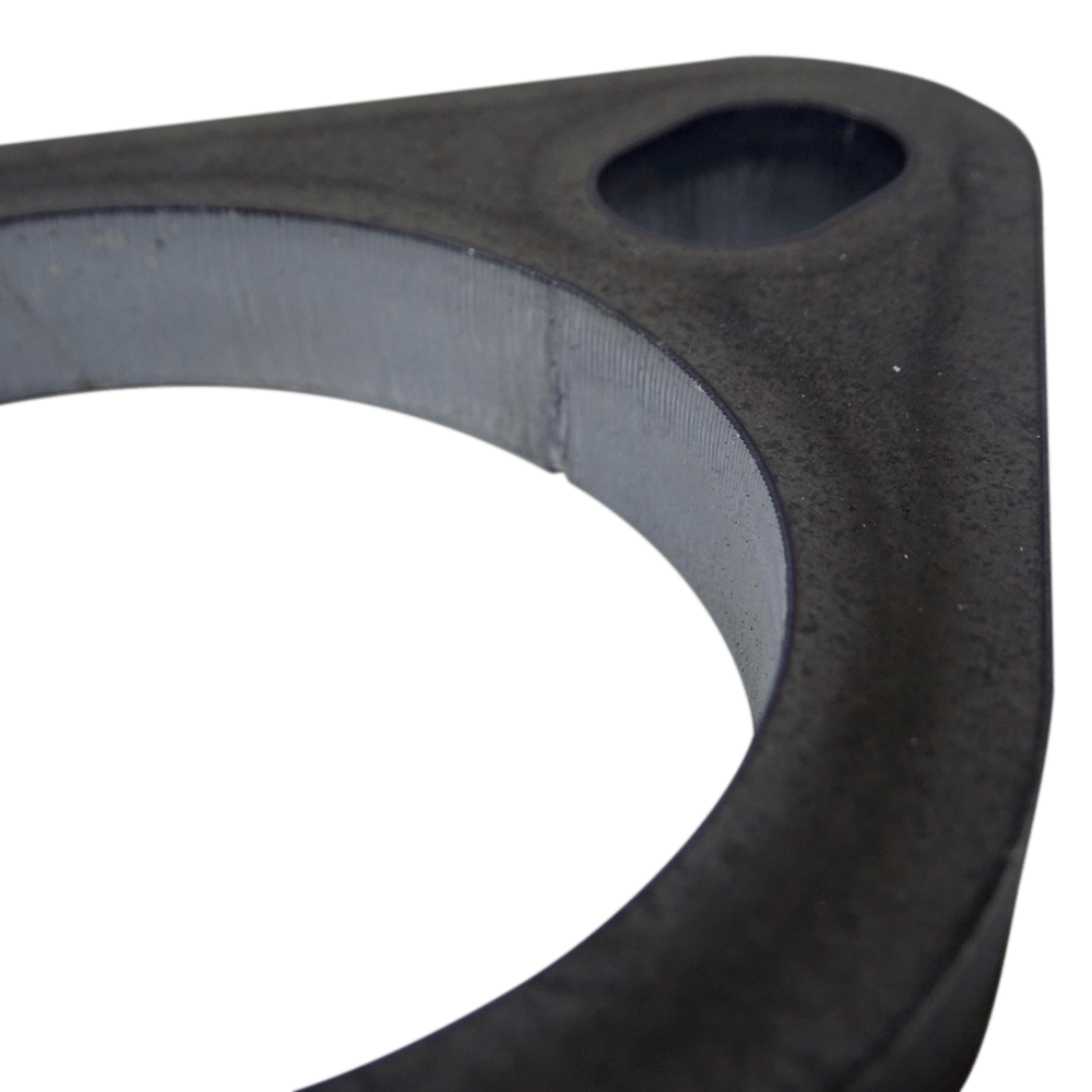 2" Bore Mild Steel Exhaust Flange with 2 x Elongated Holes, 10mm Thick
