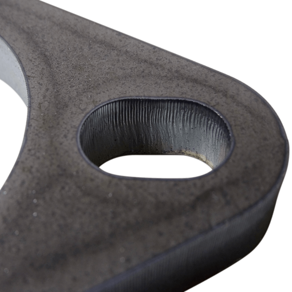 2" Bore Mild Steel Exhaust Flange with 2 x Elongated Holes, 10mm Thick