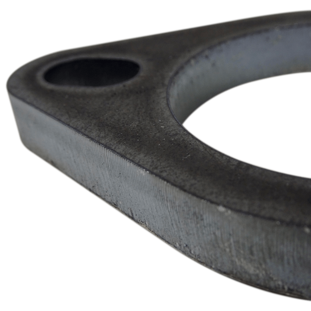 2" Bore Mild Steel Exhaust Flange with 2 x Elongated Holes, 10mm Thick