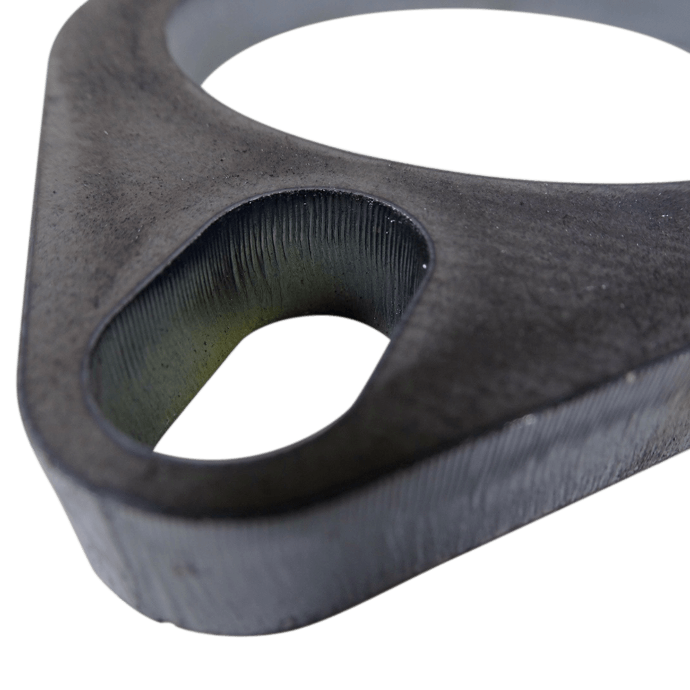 2.5" (63.5mm) Bore Mild Steel Exhaust Flange with 2 x Elongated Holes, 10mm Thick
