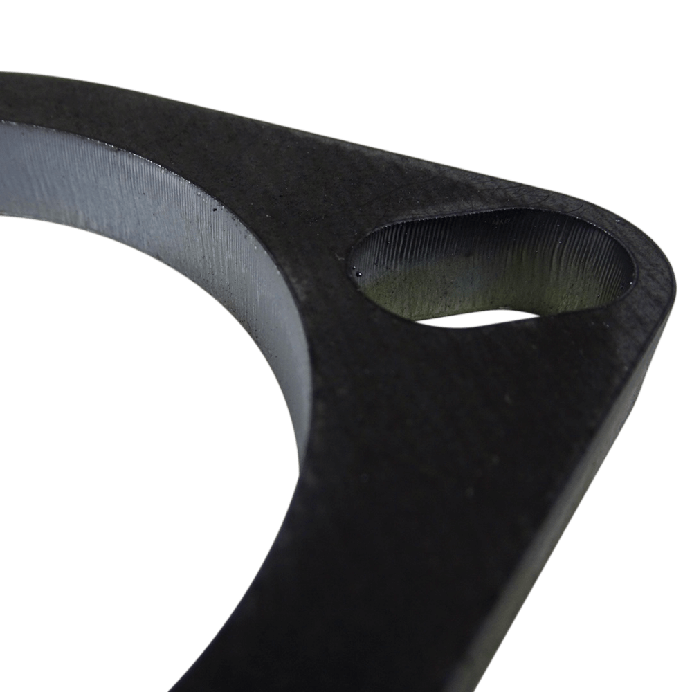 2.5" (63.5mm) Bore Mild Steel Exhaust Flange with 2 x Elongated Holes, 10mm Thick
