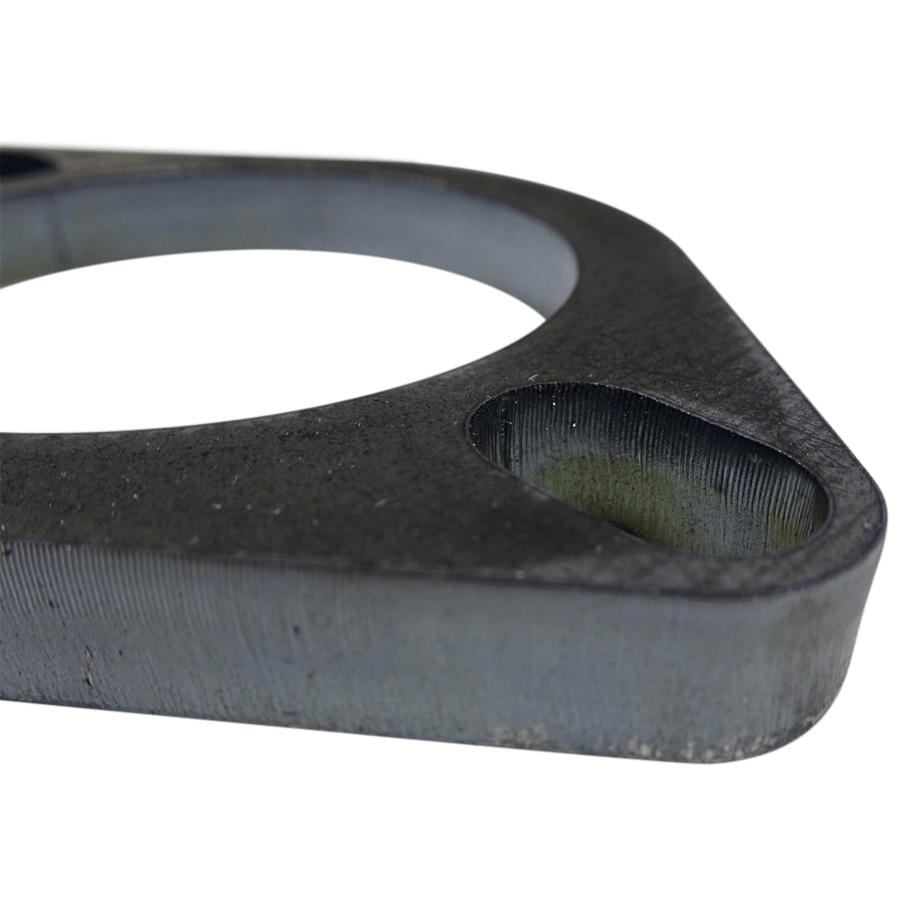 2.5" (63.5mm) Bore Mild Steel Exhaust Flange with 2 x Elongated Holes, 10mm Thick