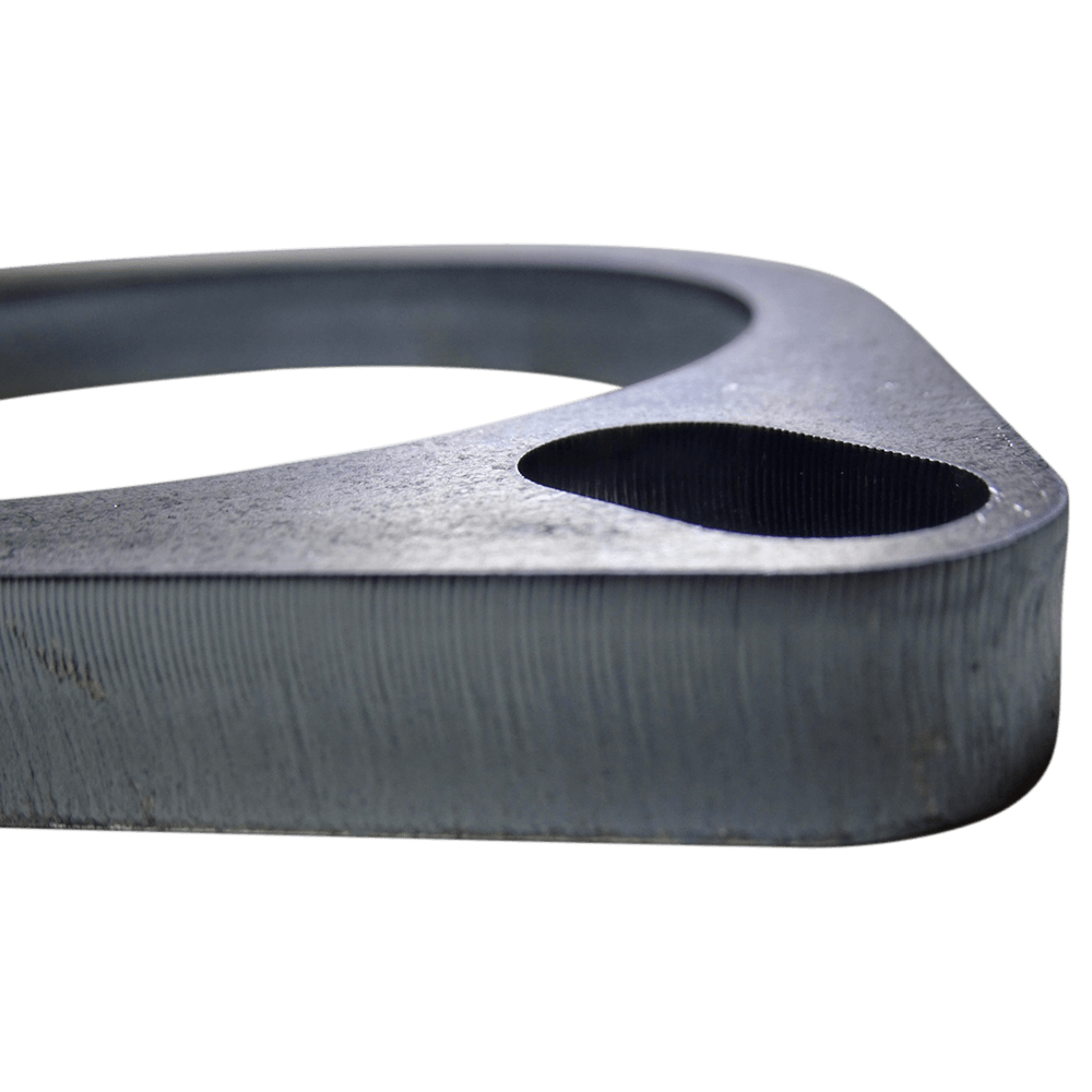 3" (76.2mm) Bore Mild Steel Exhaust Flange with 2 x Elongated Holes, 10mm Thick