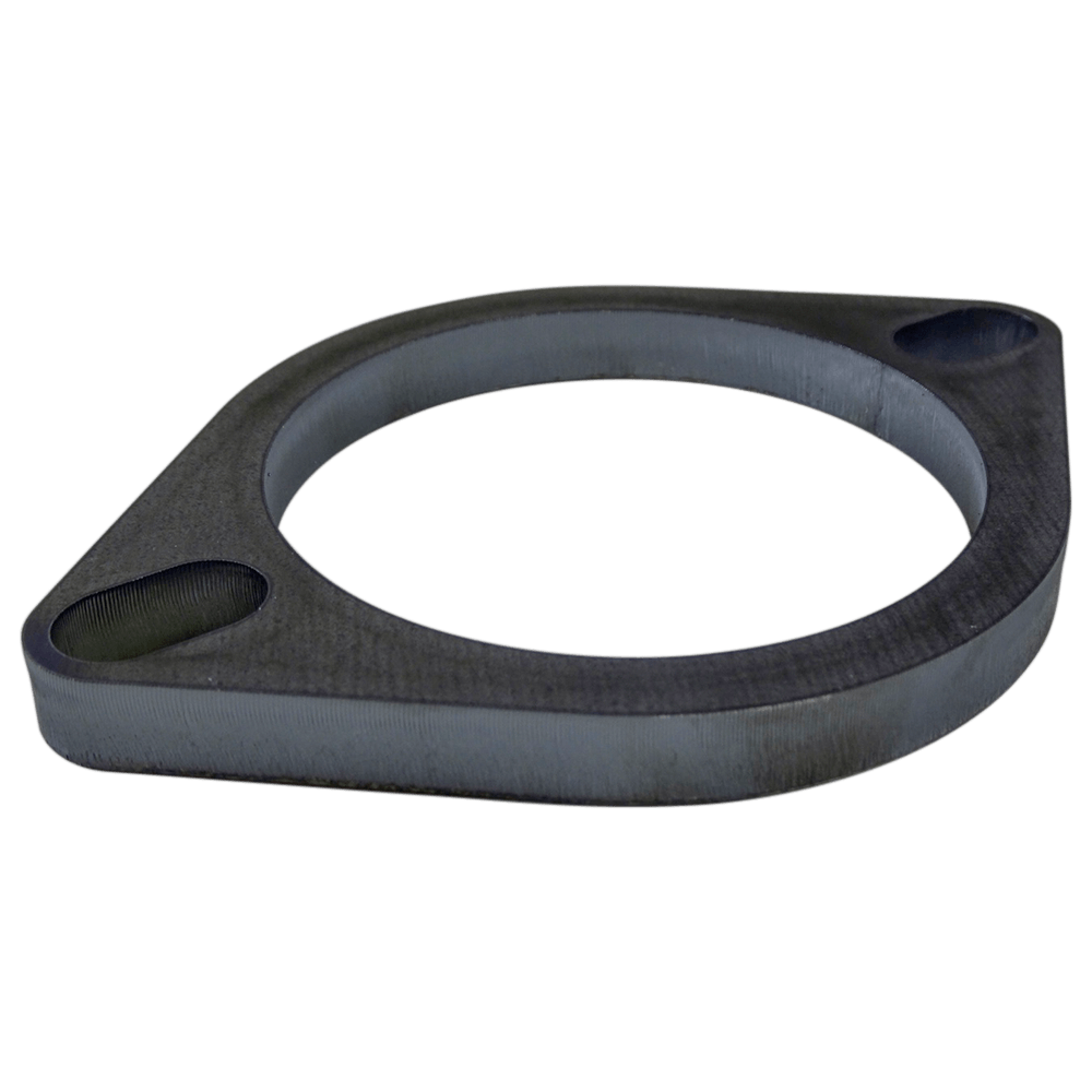 3" (76.2mm) Bore Mild Steel Exhaust Flange with 2 x Elongated Holes, 10mm Thick