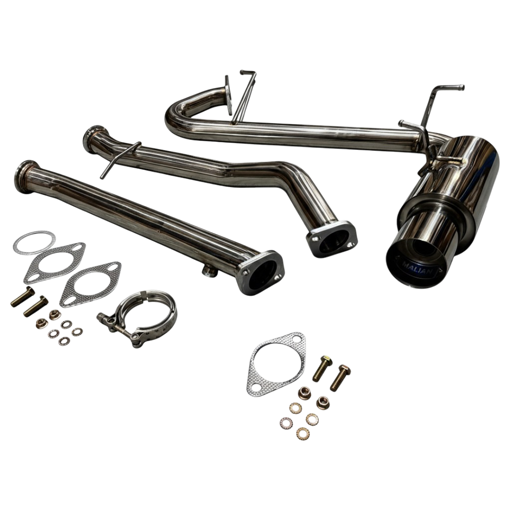 Mazda MX5 Mk2.5, 1.6/1.8 Catback JDM Exhaust System, 4" Tailpipe, '01->'05