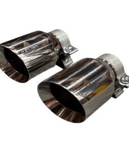 2.5" Inlet, 89mm Acoustic Slash-Cut Tailpipe